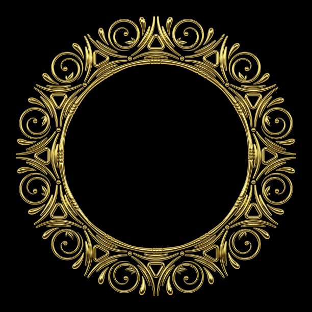 精美对称圆形花纹图案