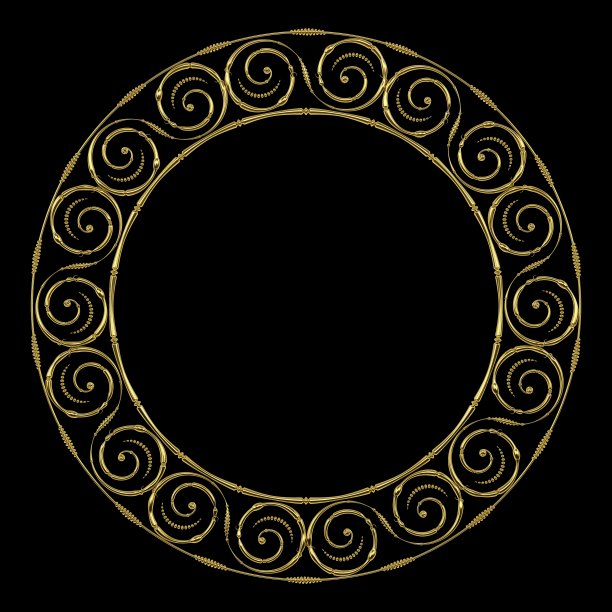 精美对称圆形花纹图案