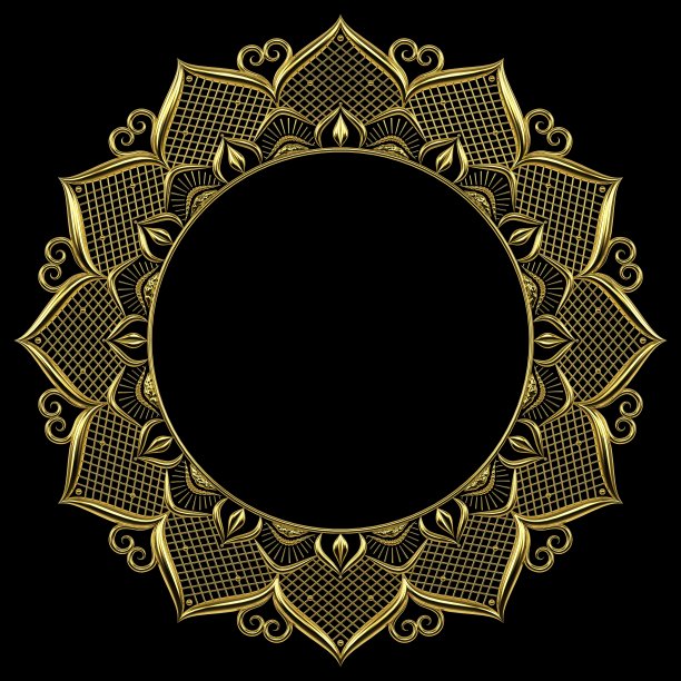 精美对称圆形花纹图案