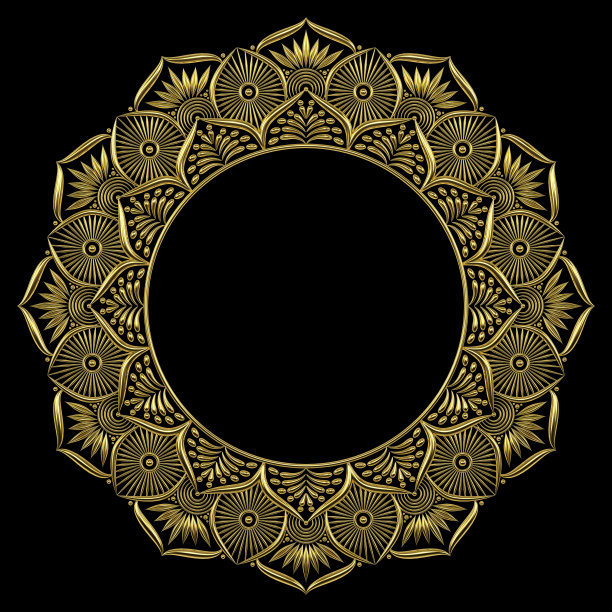 精美对称圆形花纹图案