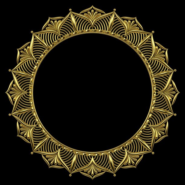 精美对称圆形花纹图案