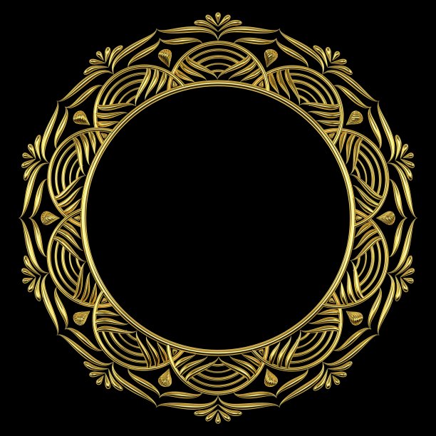 精美对称圆形花纹图案