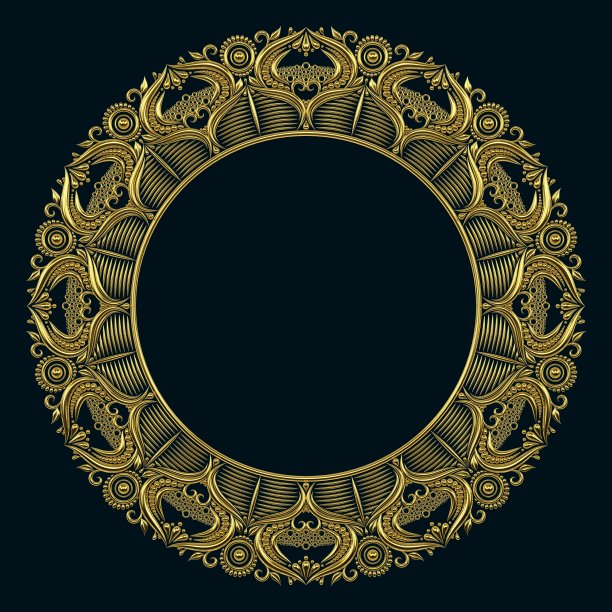 精美对称圆形花纹图案