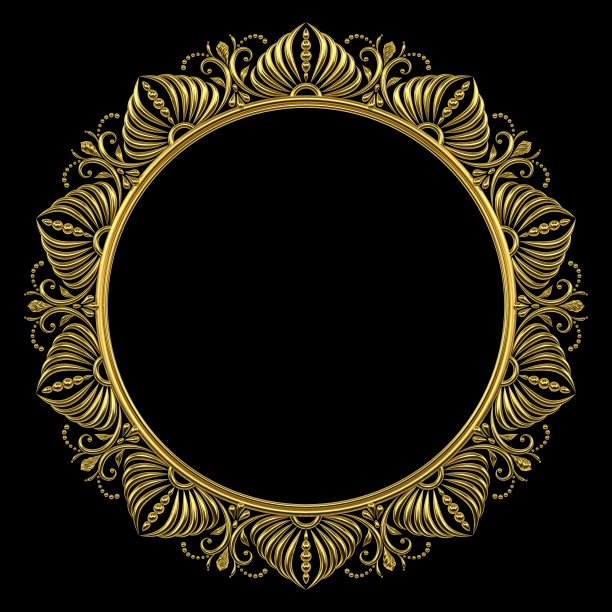 精美对称圆形花纹图案