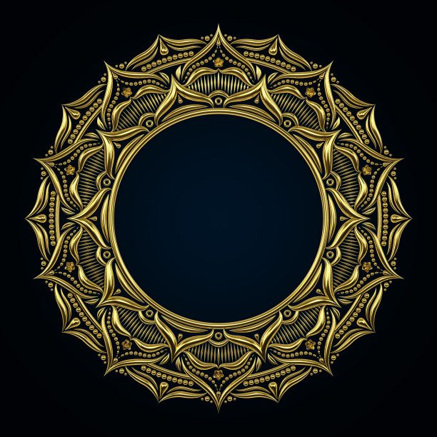 精美对称圆形花纹图案