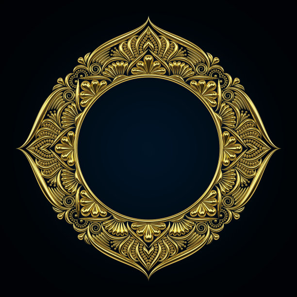 精美对称圆形花纹图案