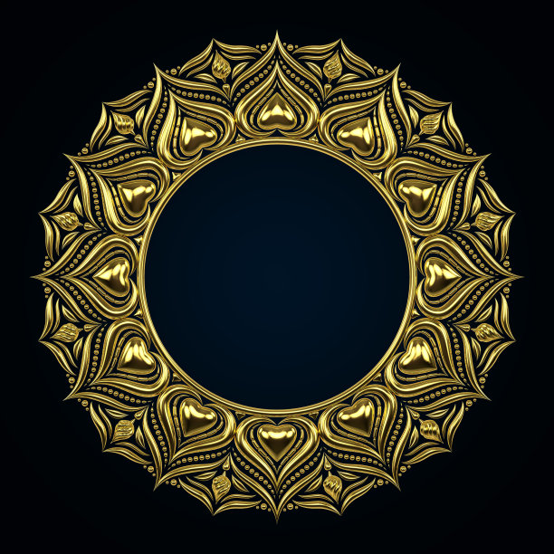 精美对称圆形花纹图案