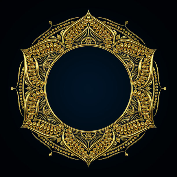 精美对称圆形花纹图案