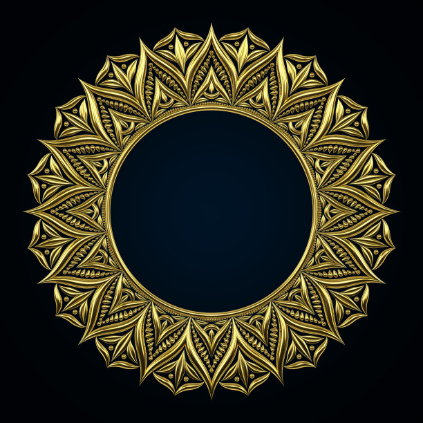 精美对称圆形花纹图案