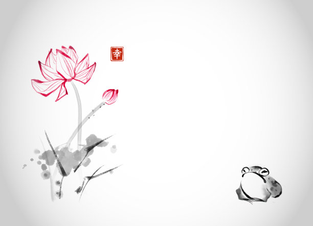 墨水,草图,花簇