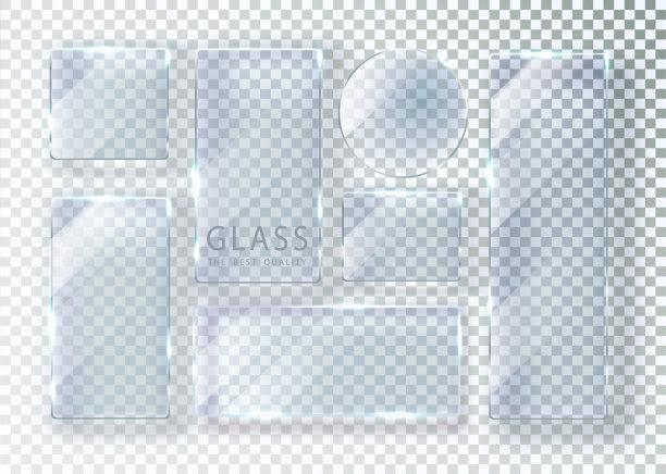 玻璃材质方块矩形圆圈