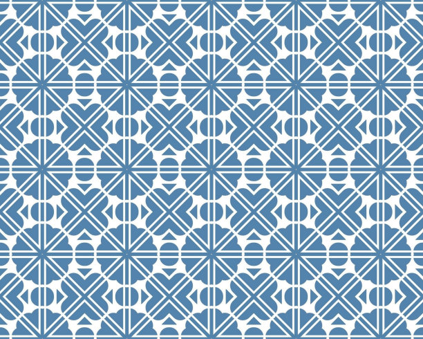 紫蓝几何花纹无缝图案