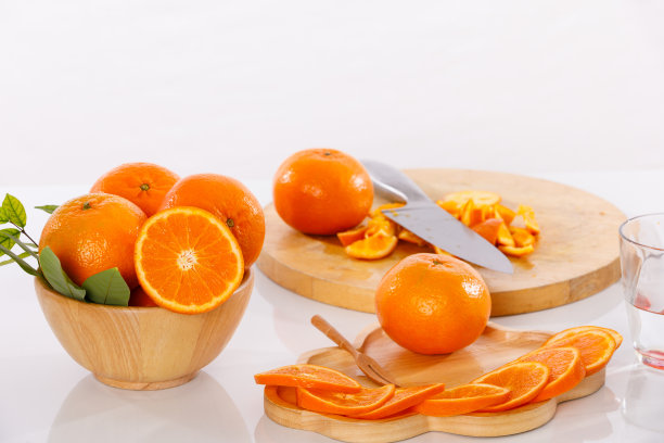 橙子水果摆盘图