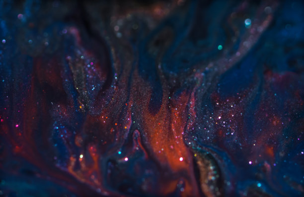 绚丽多彩的流动纹理图案