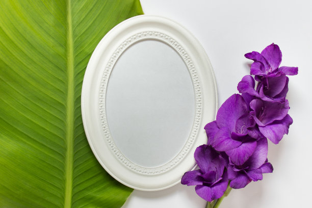 绿色精美圆形花纹图案