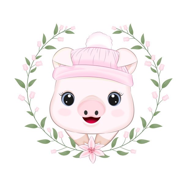 可爱的,边框,女婴