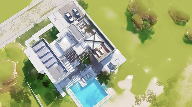 户型图彩图线条