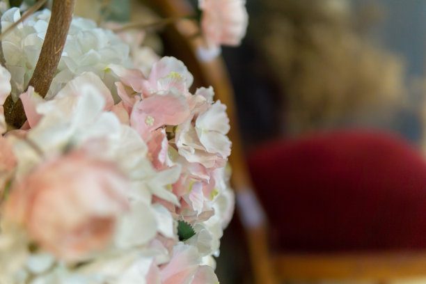 红色婚礼花艺素材