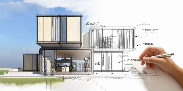户型图彩图线条