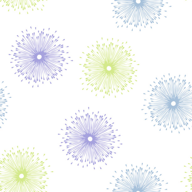 精美紫色绿色圆形花纹图案