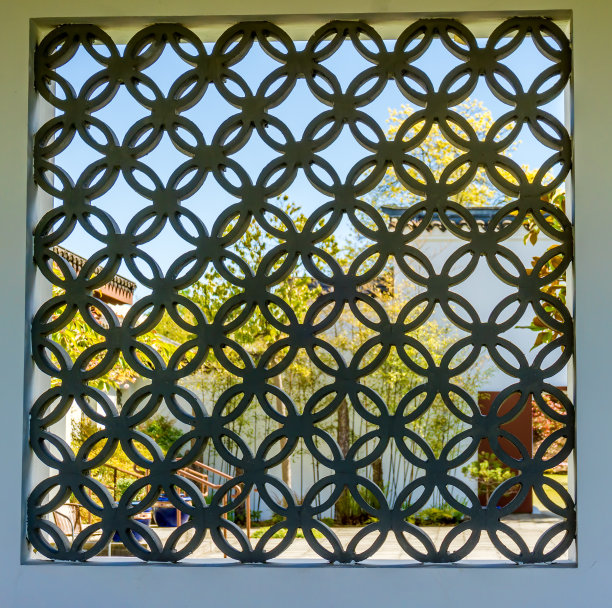 木格窗户中式建筑