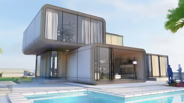 户型图彩图线条