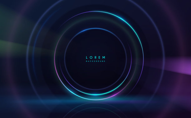 紫色光圈背景霓虹背景