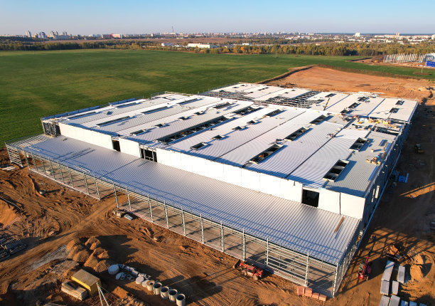 钢结构厂房鸟瞰图