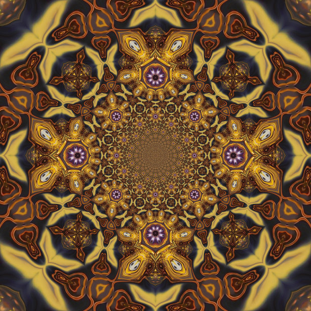 梦幻蓝金抽象纹理图案