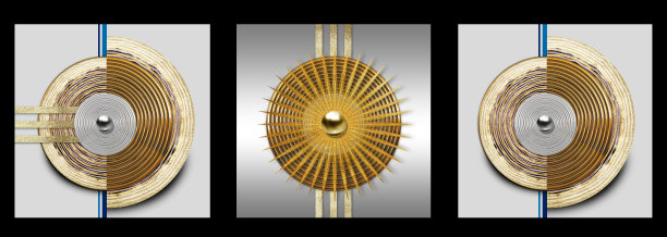 梦幻蓝金抽象纹理图案