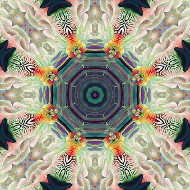 多彩马赛克风格艺术图案