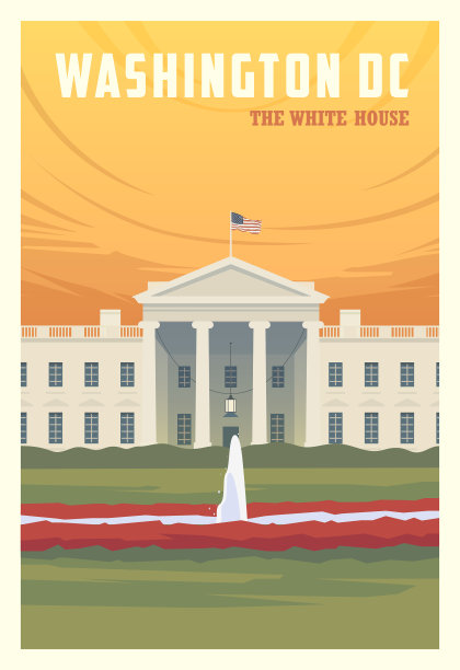 华盛顿旅游旅行海报