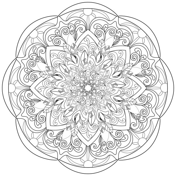 精美圆形花纹图案素材