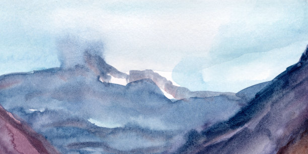 湖,山,山