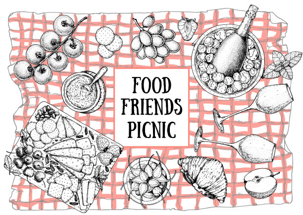 美食绘本小吃复古餐饮