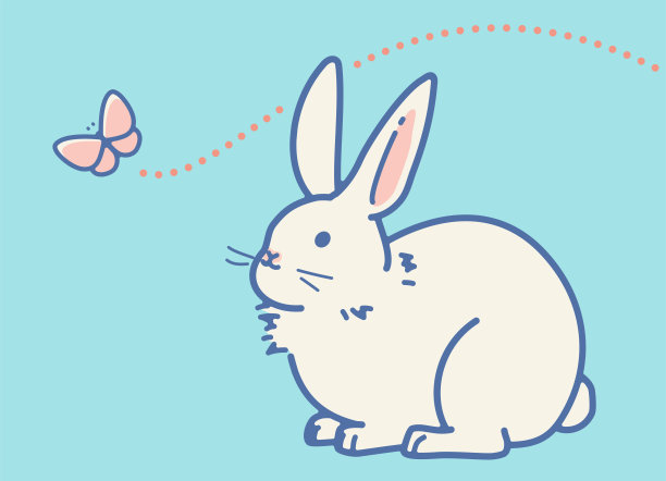 兔子矢量线稿