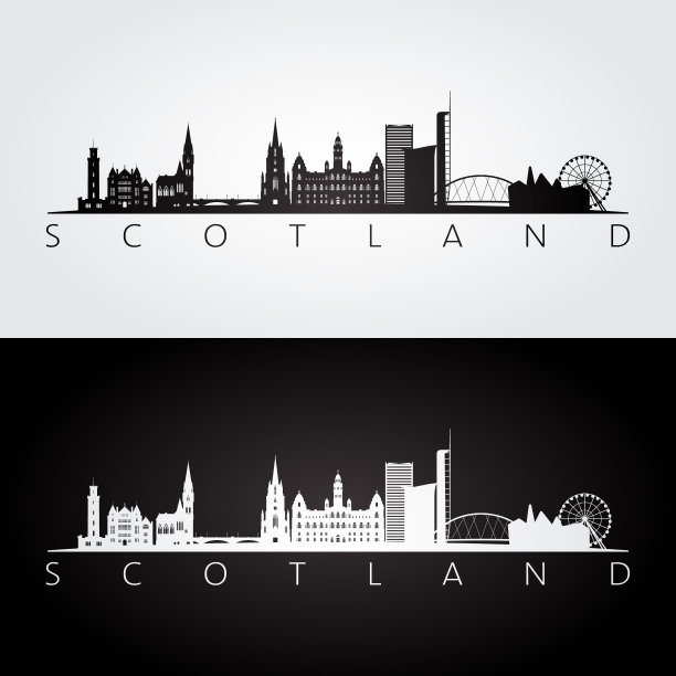苏格兰天际线海报设计