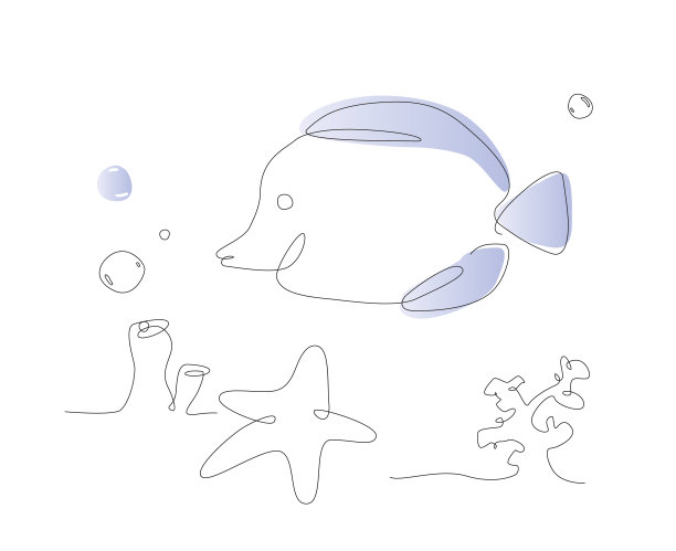 可爱的,深的,海洋生命
