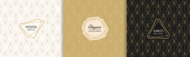 金色抽象格子纹