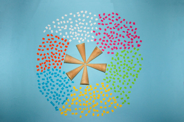 粉色星星圆形矢量图案