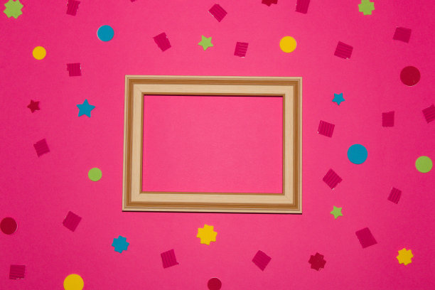 粉色星星圆形矢量图案