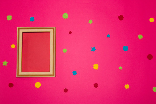 粉色星星圆形矢量图案