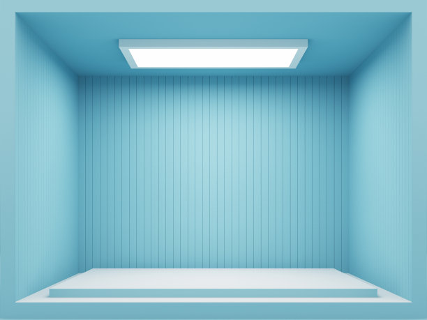 蓝色企业文化墙