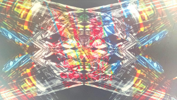 矢量彩色立体分形图案