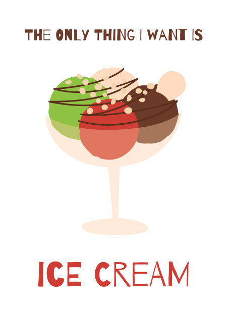 浪漫冰淇淋海报