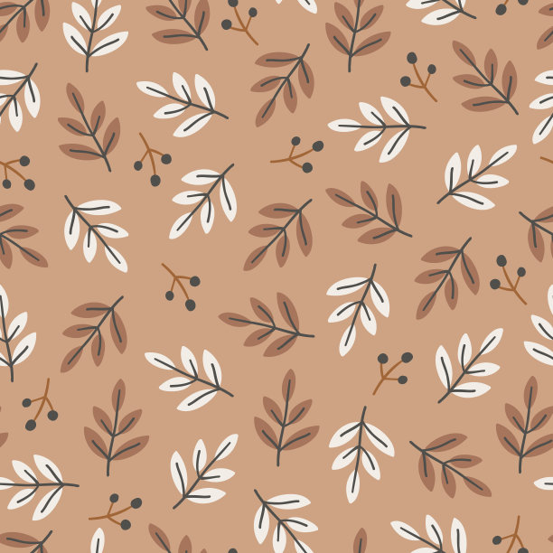 多彩枫叶无缝图案矢量背景