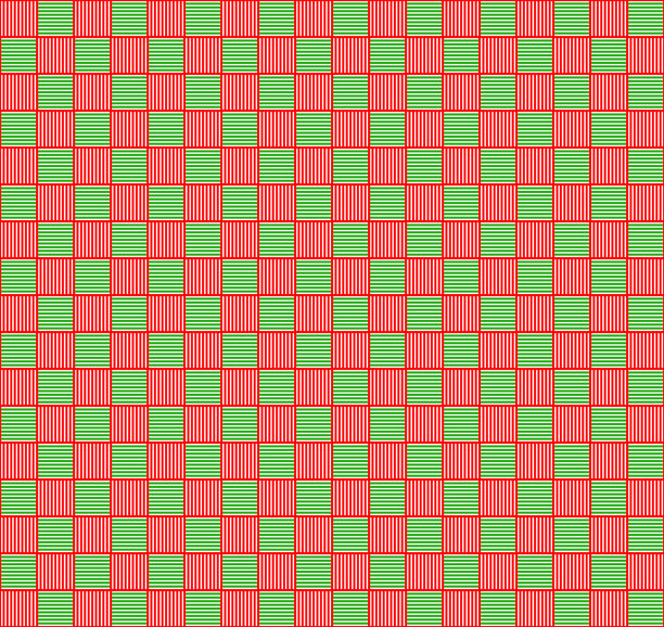 红绿格子布纹