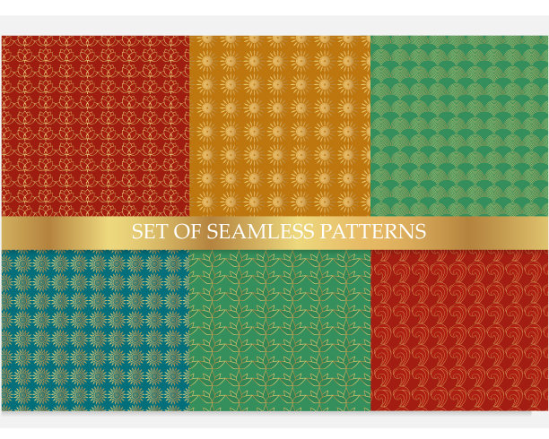 金色抽象格子纹