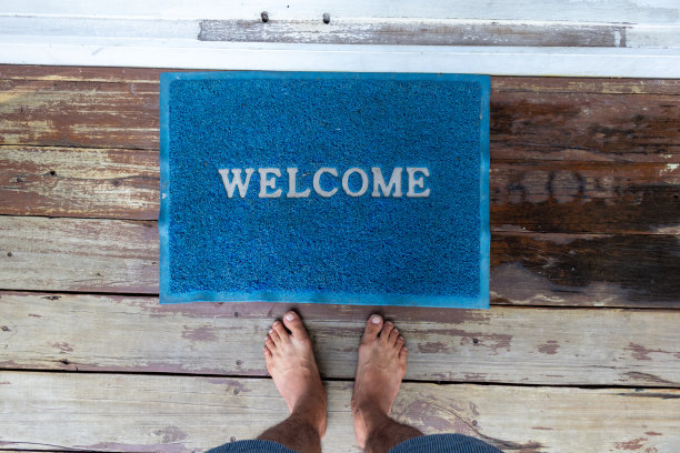 欢迎光临门口垫
