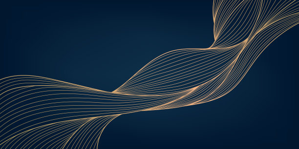 金色几何线条波纹